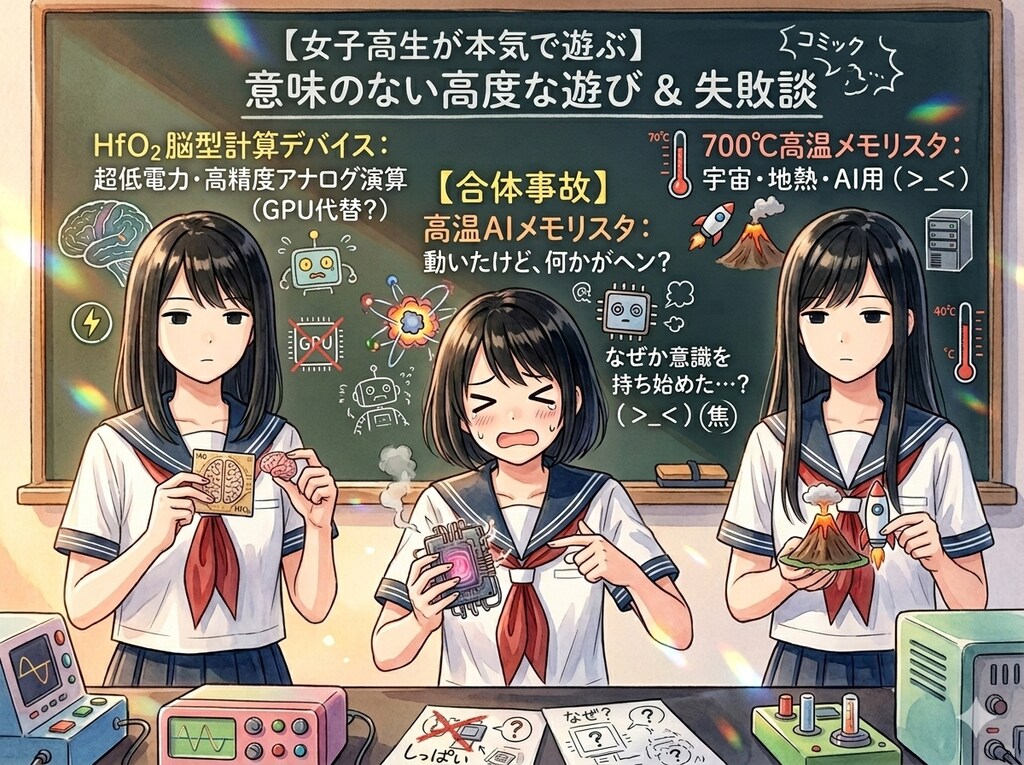 JKによる次世代メモリスタ開発日誌