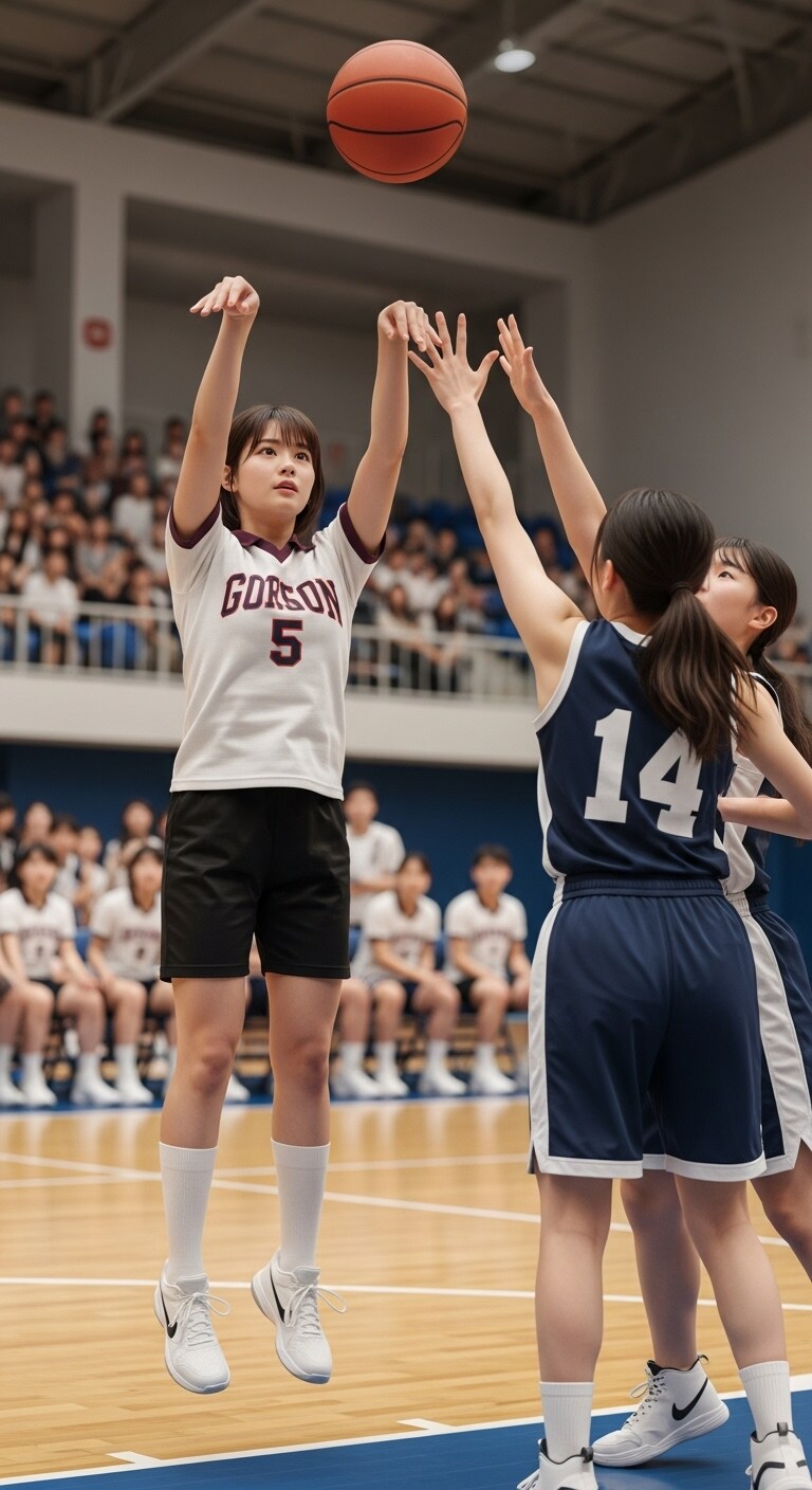 女バスのジャンプシュート366 | の人気AIイラスト・グラビア