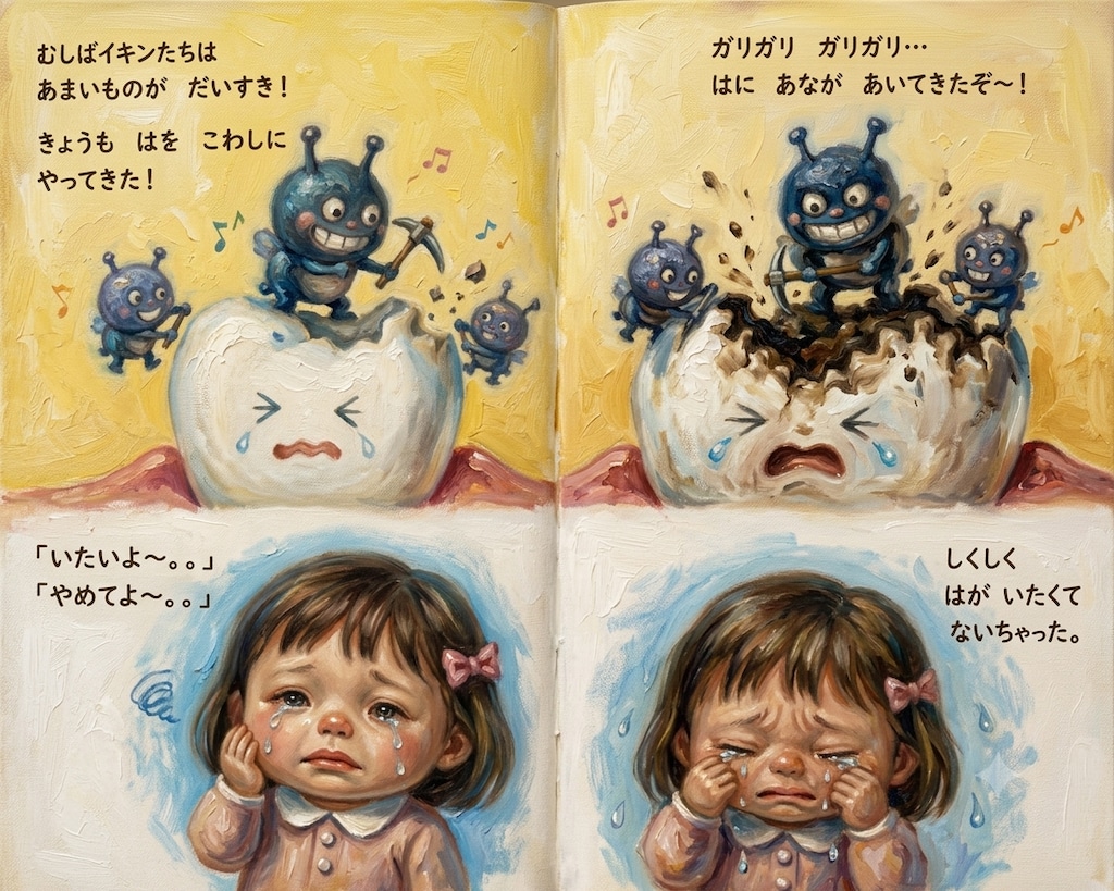 絵本みたいな1ページ（むし歯）