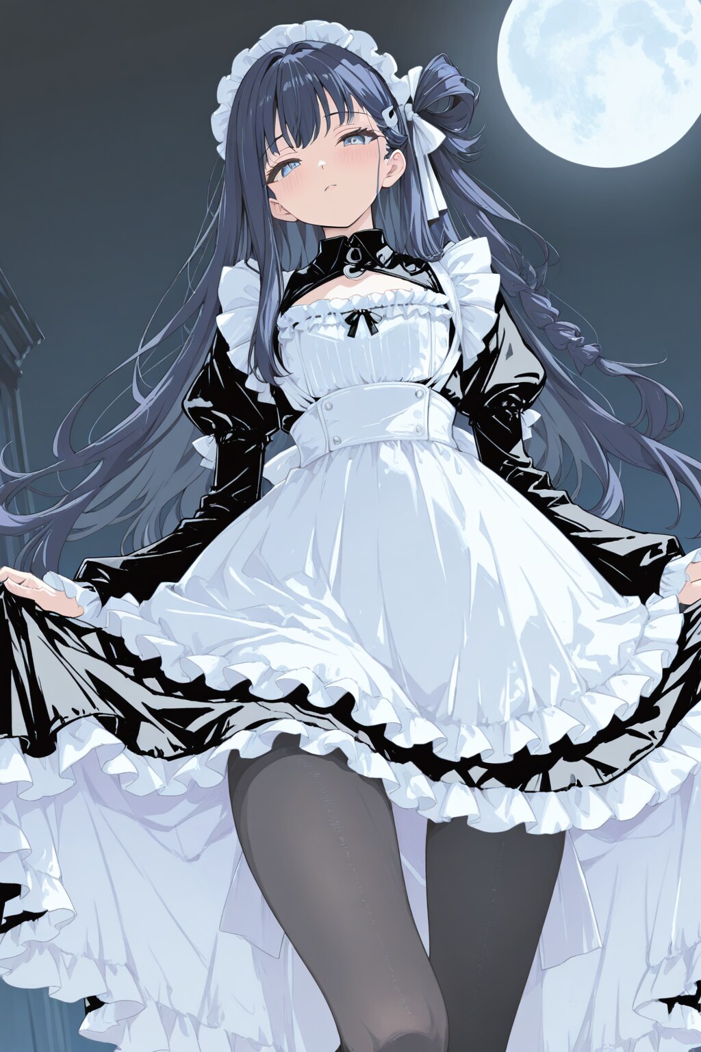 月メイド | の人気AIイラスト・グラビア