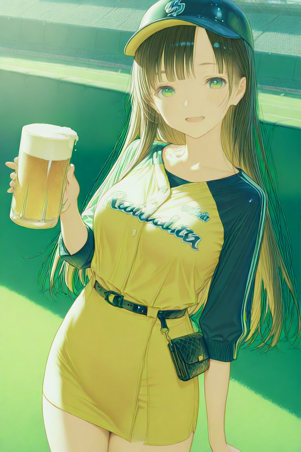 太陽色のビールガール | の人気AIイラスト・グラビア