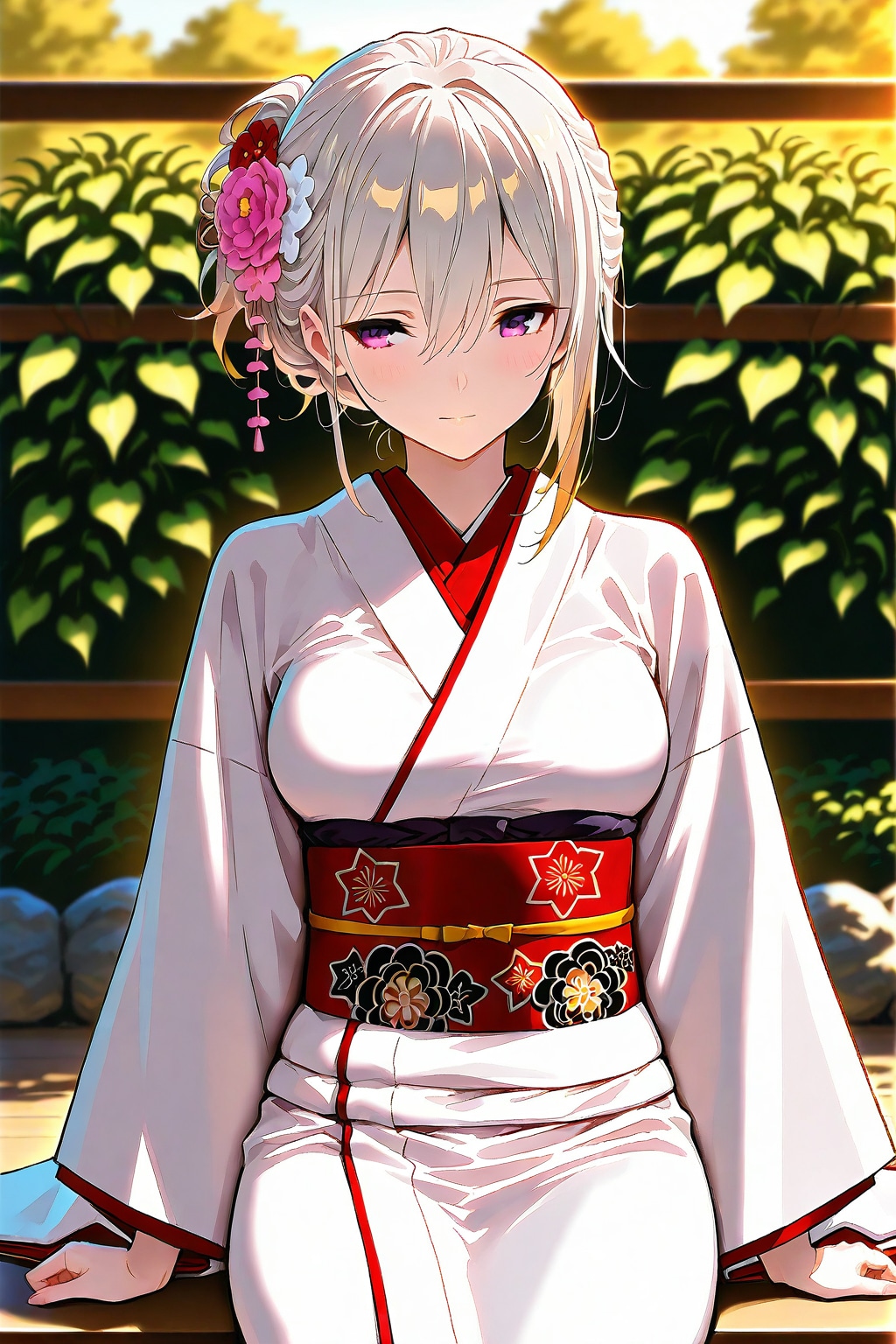 (860HQ)銀髪ちゃん着物