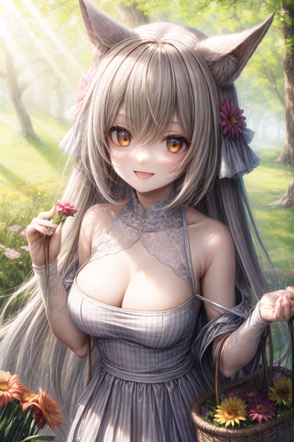 花を摘みに来たモン娘ちゃん達
