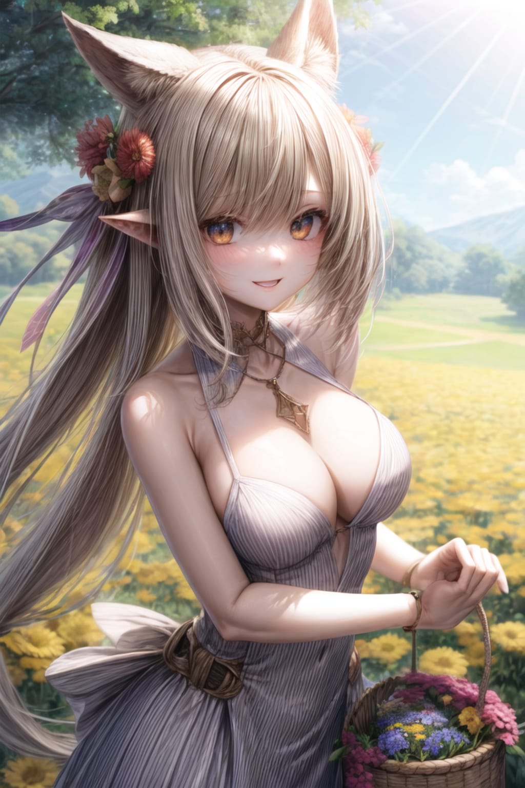 花を摘みに来たモン娘ちゃん達