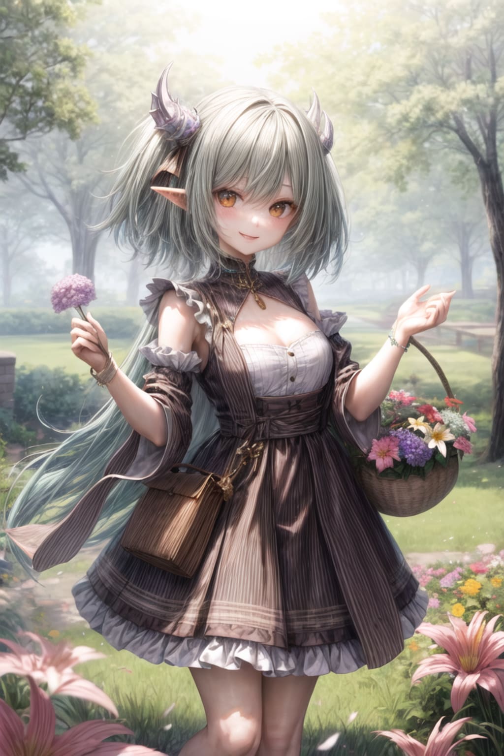 花を摘みに来たモン娘ちゃん達