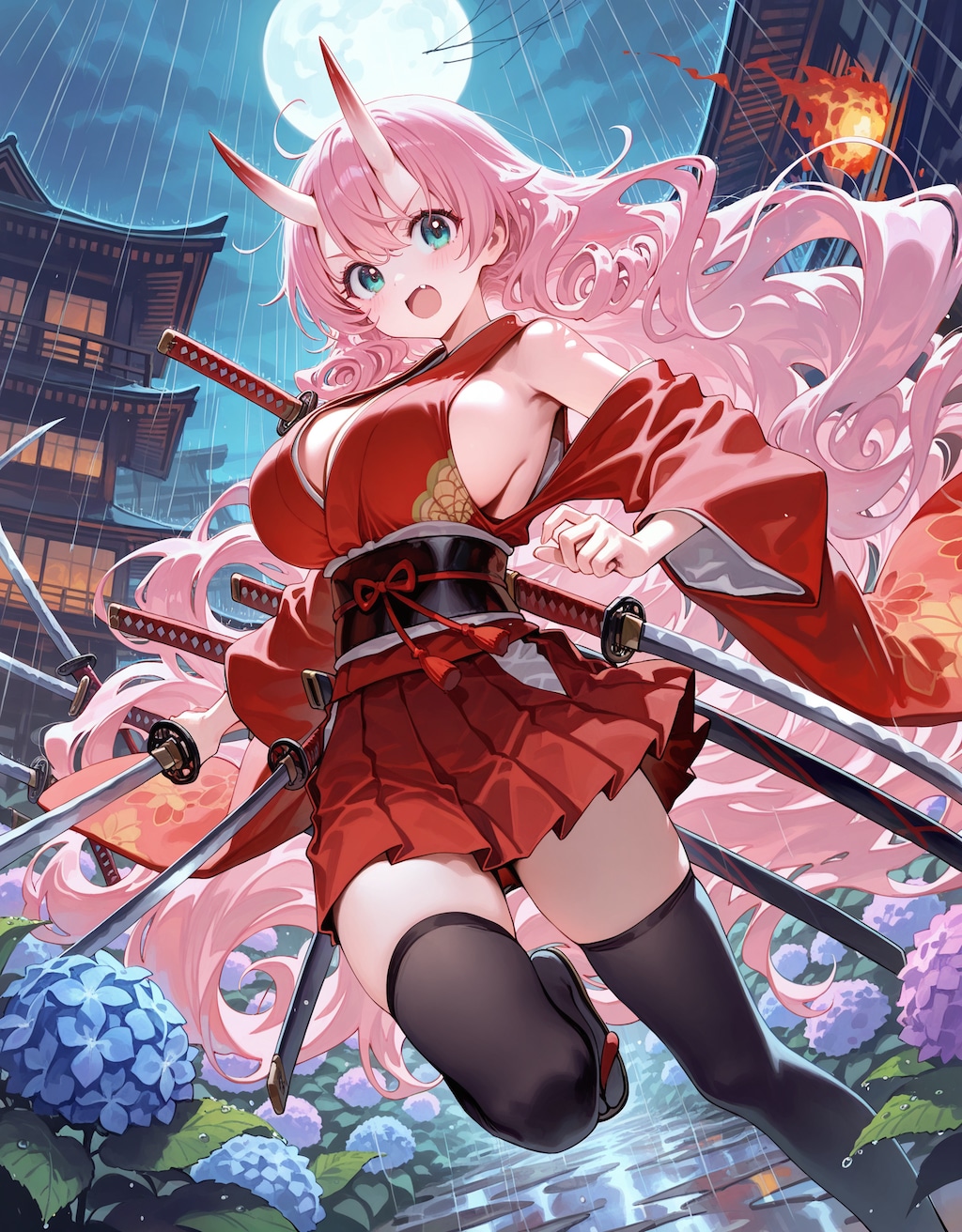 梅雨の鬼娘さん