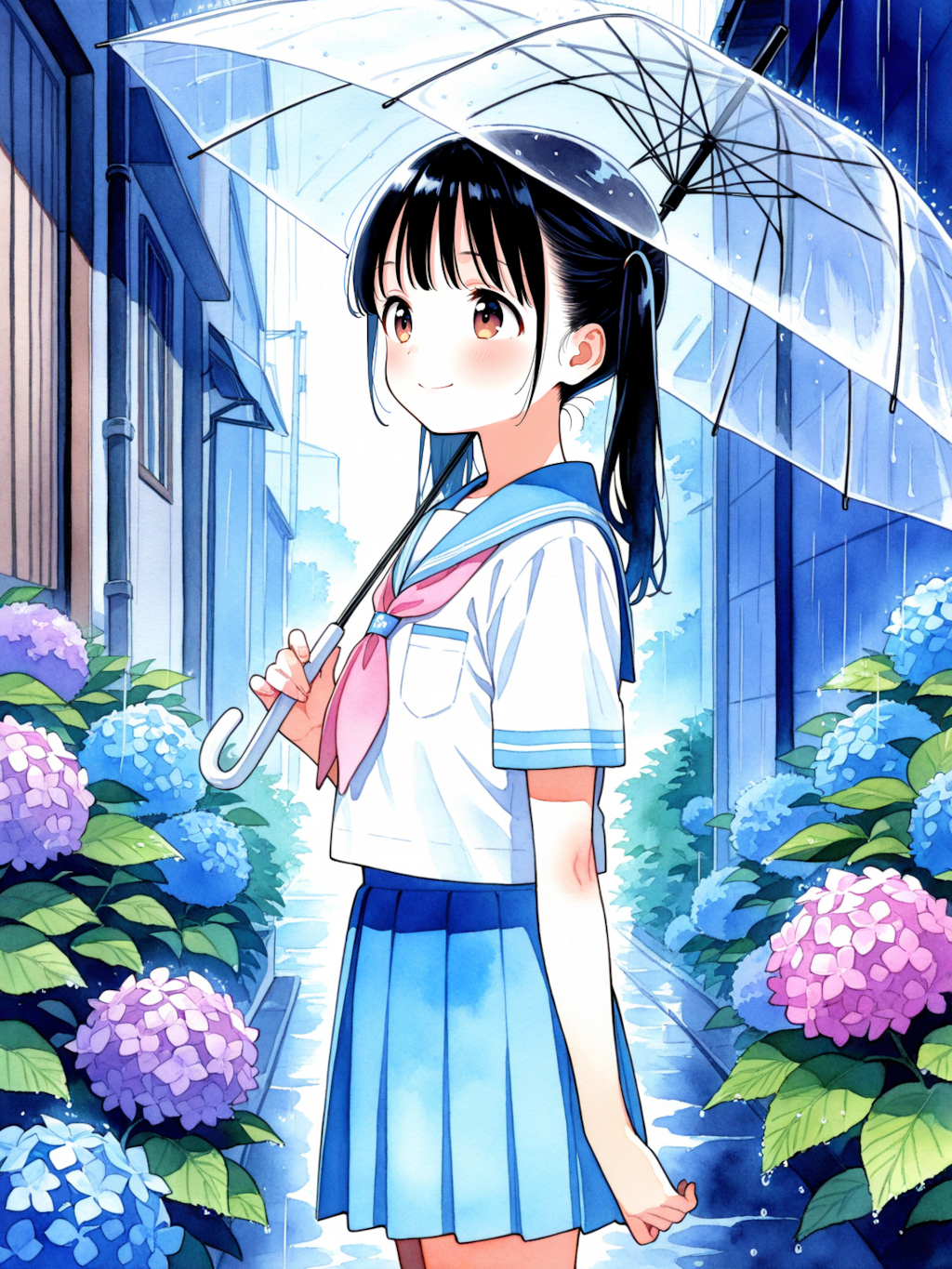 ビニール傘って視界が良いよね