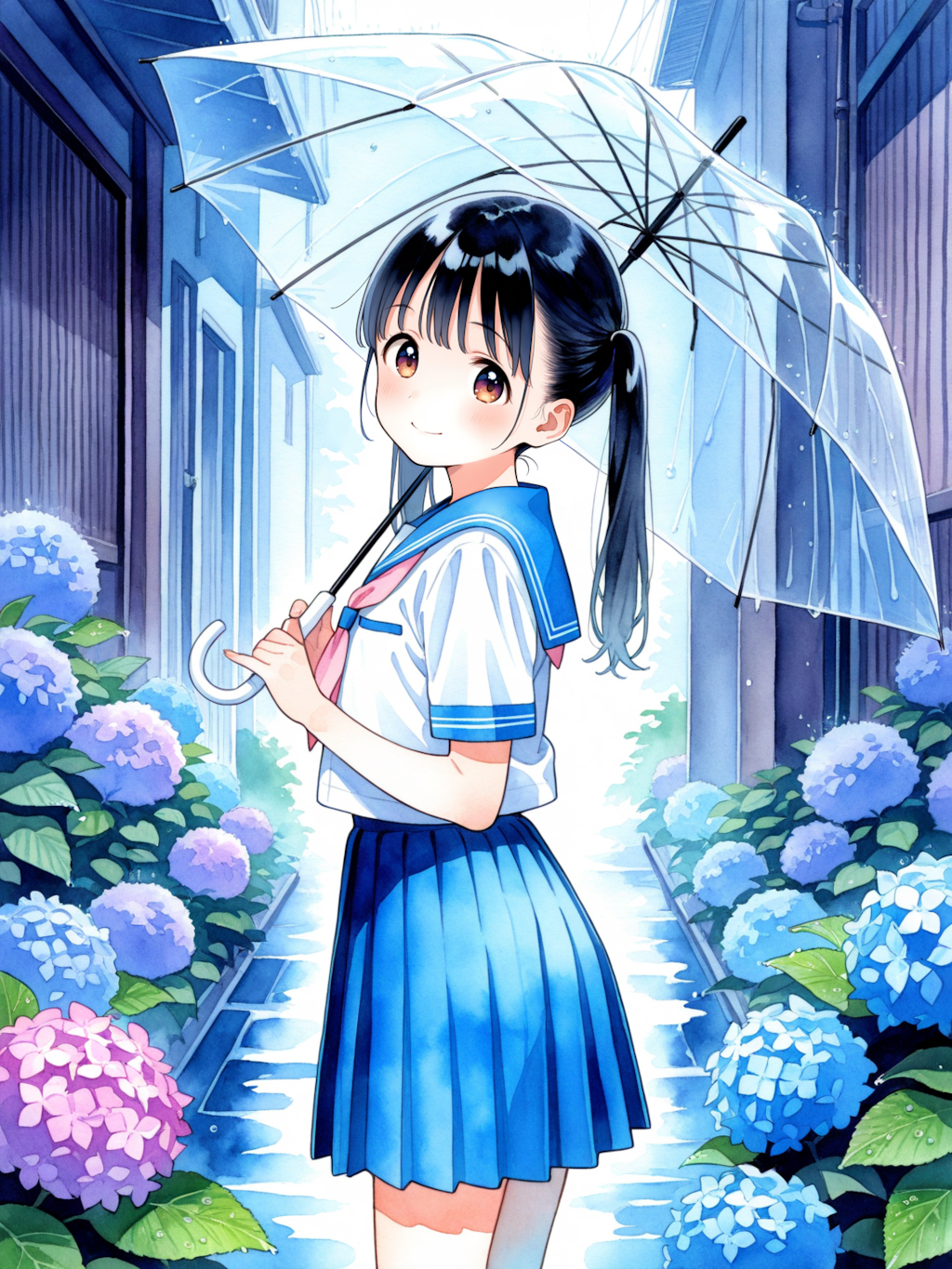 ビニール傘って視界が良いよね