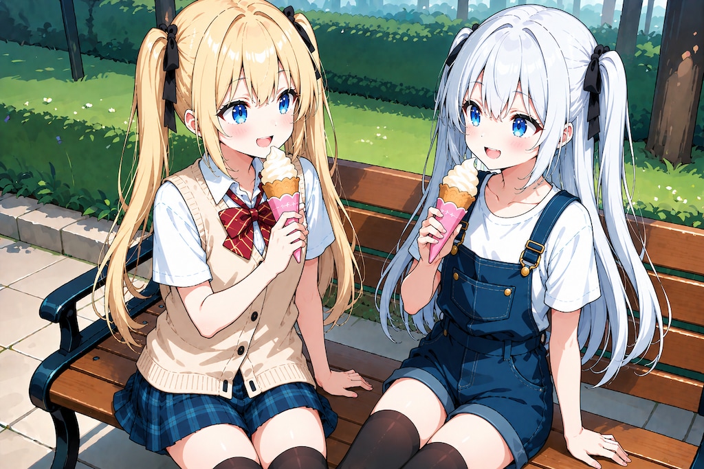 一緒にアイス