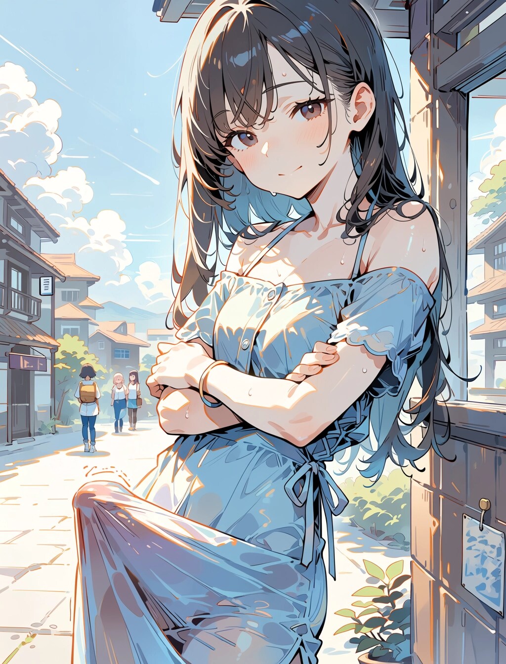 ロングスカートもっこり