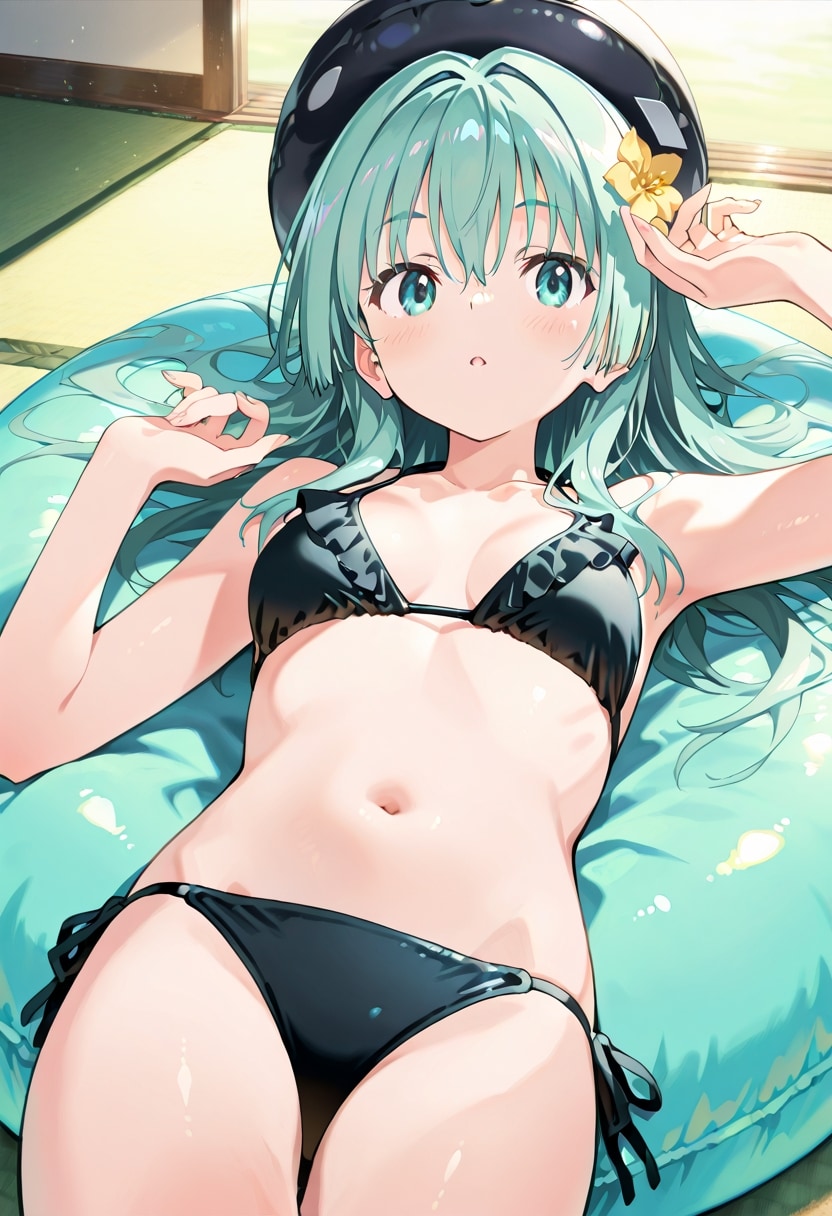 青髪リラックス
