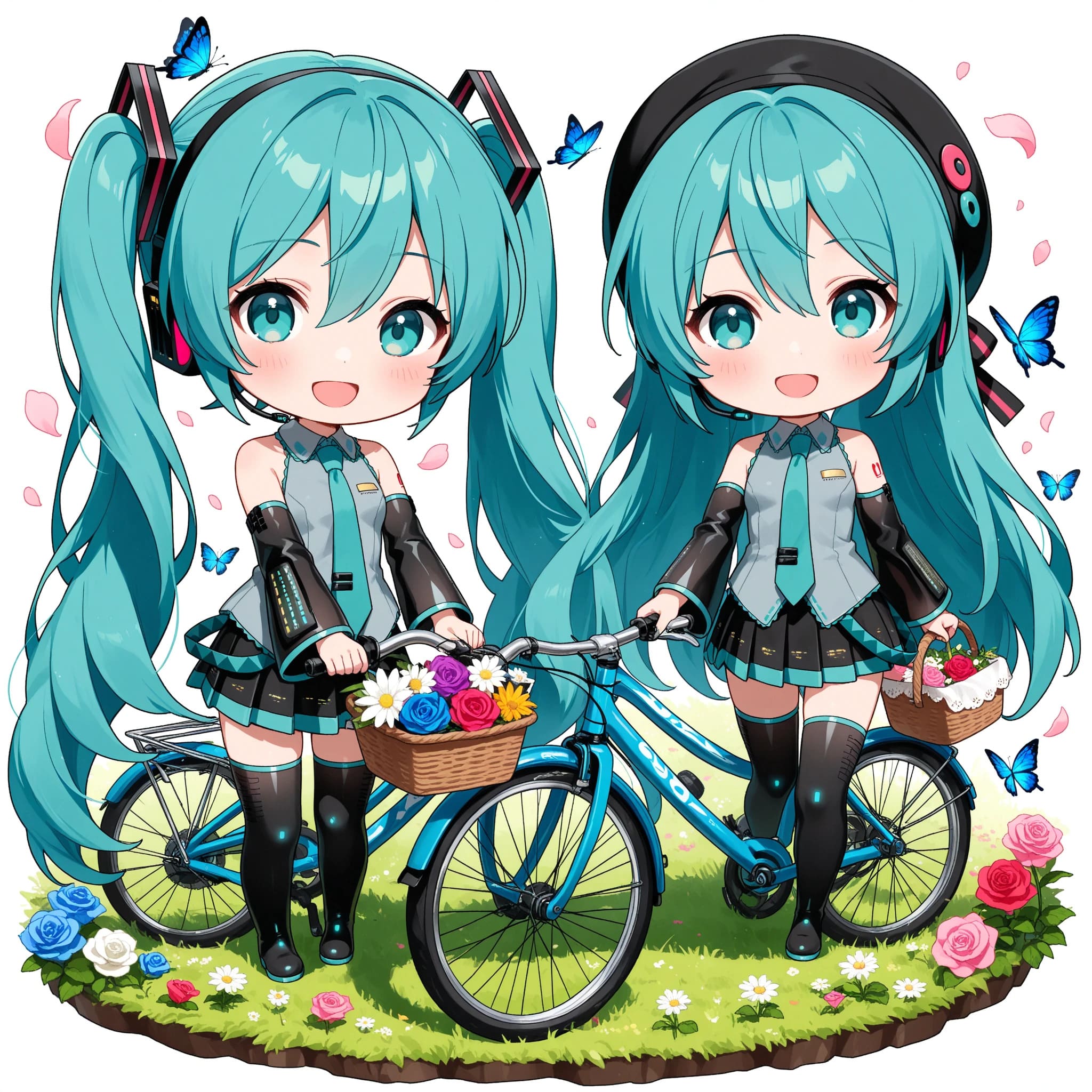 初音ミクと自転車 | の人気AIイラスト・グラビア