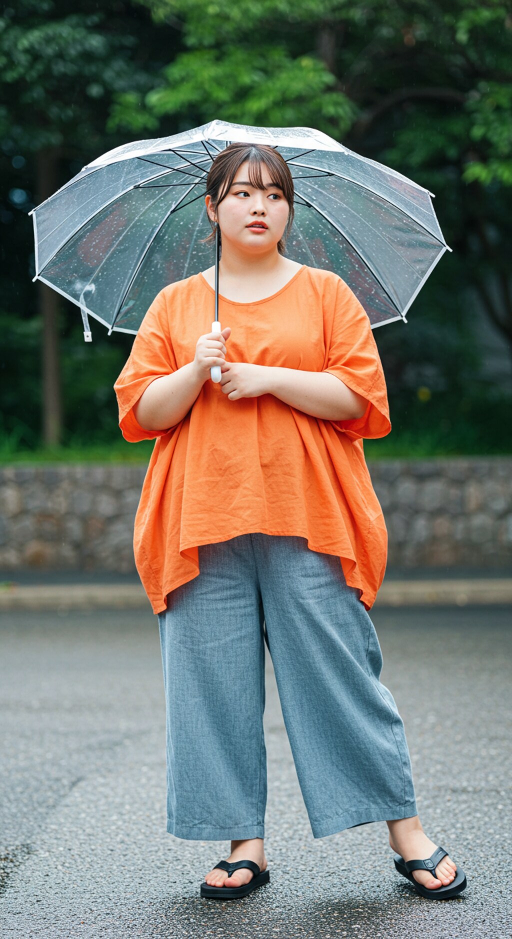 ビニール傘とぽっちゃりさん