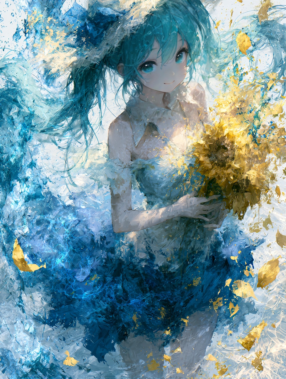 絵画風の向日葵