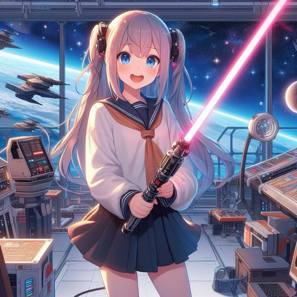 ライトセーバーを持った女の子（その2）