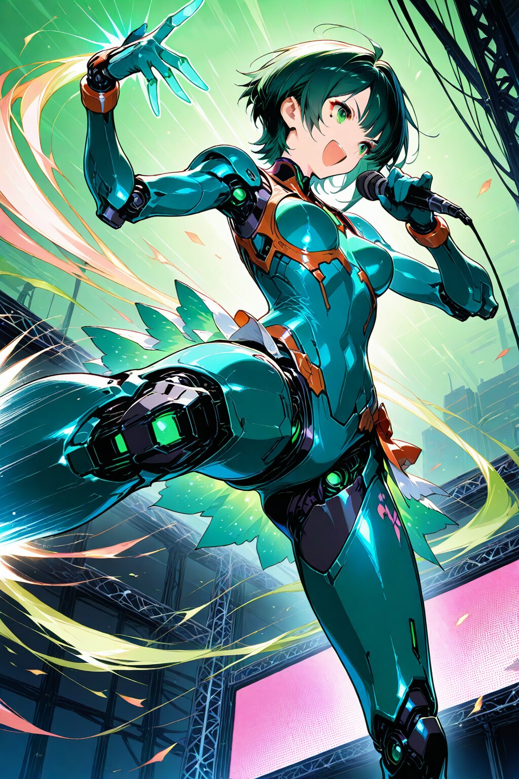 ちちぷい生成メカ娘　Green Idol 4 | の人気AIイラスト・グラビア