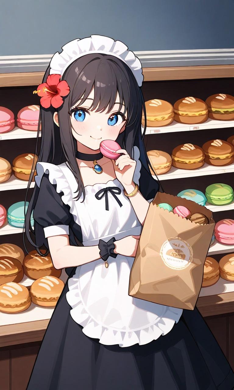 マカロンメイドさん　PixAI
