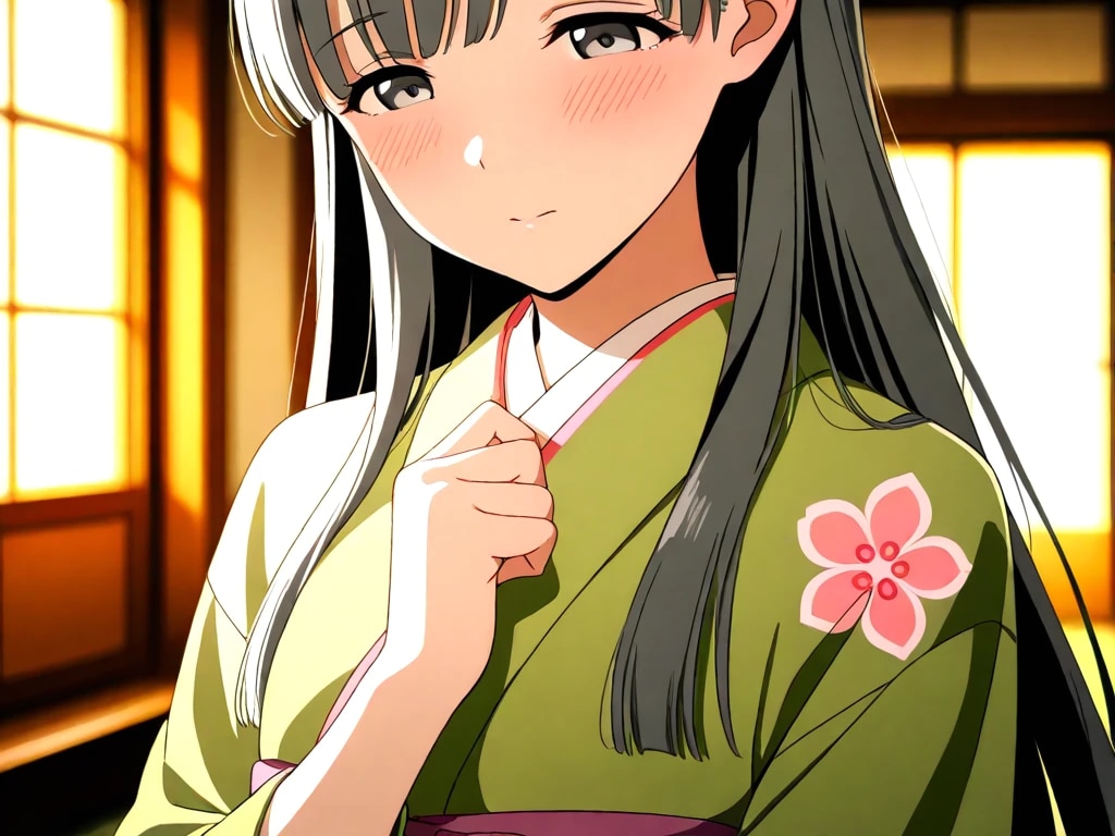 小〇川紗枝　着物①