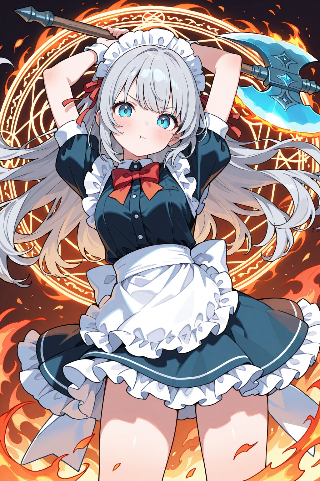 戦斧使いのメイドさん