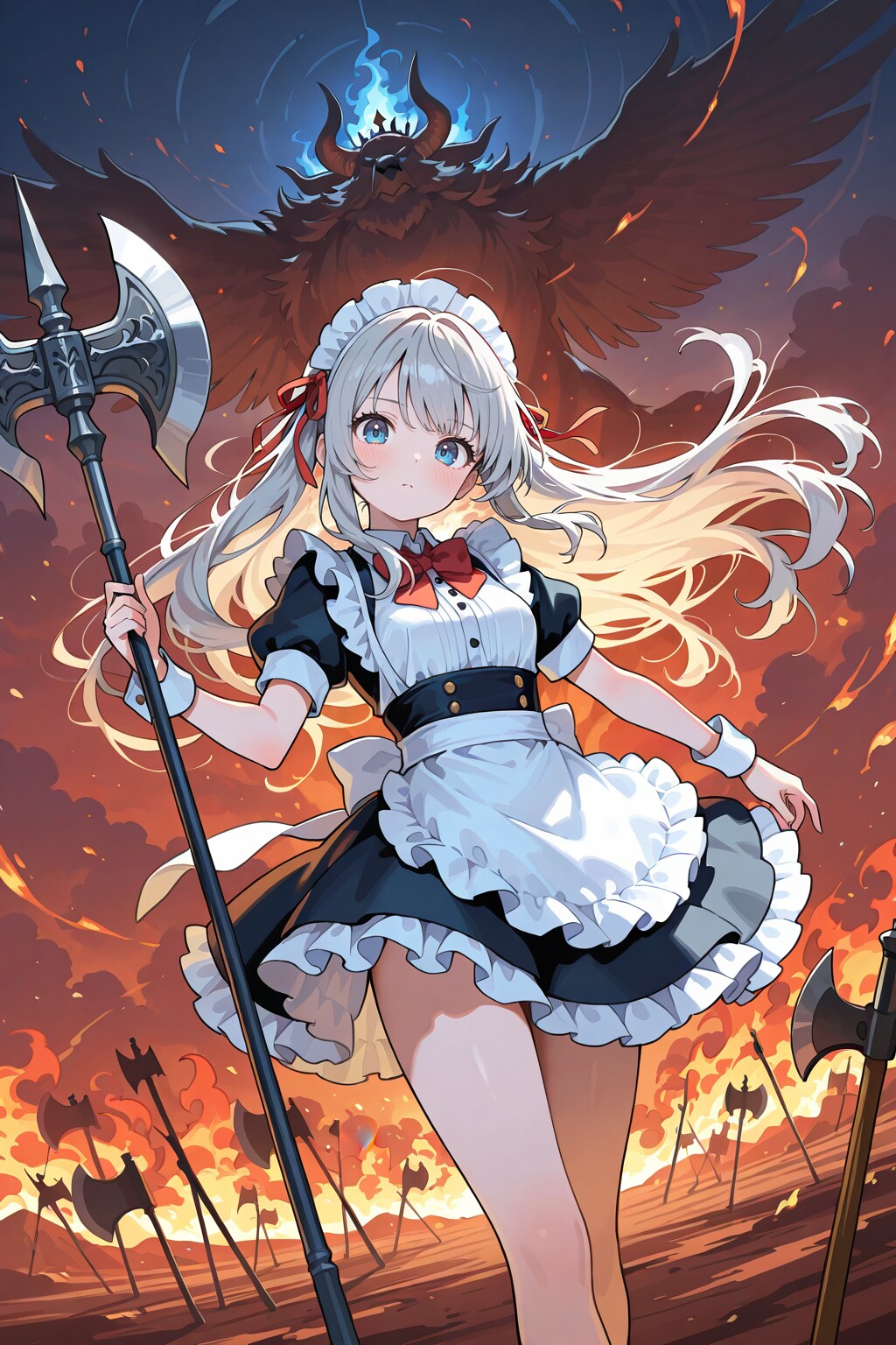 戦斧使いのメイドさん