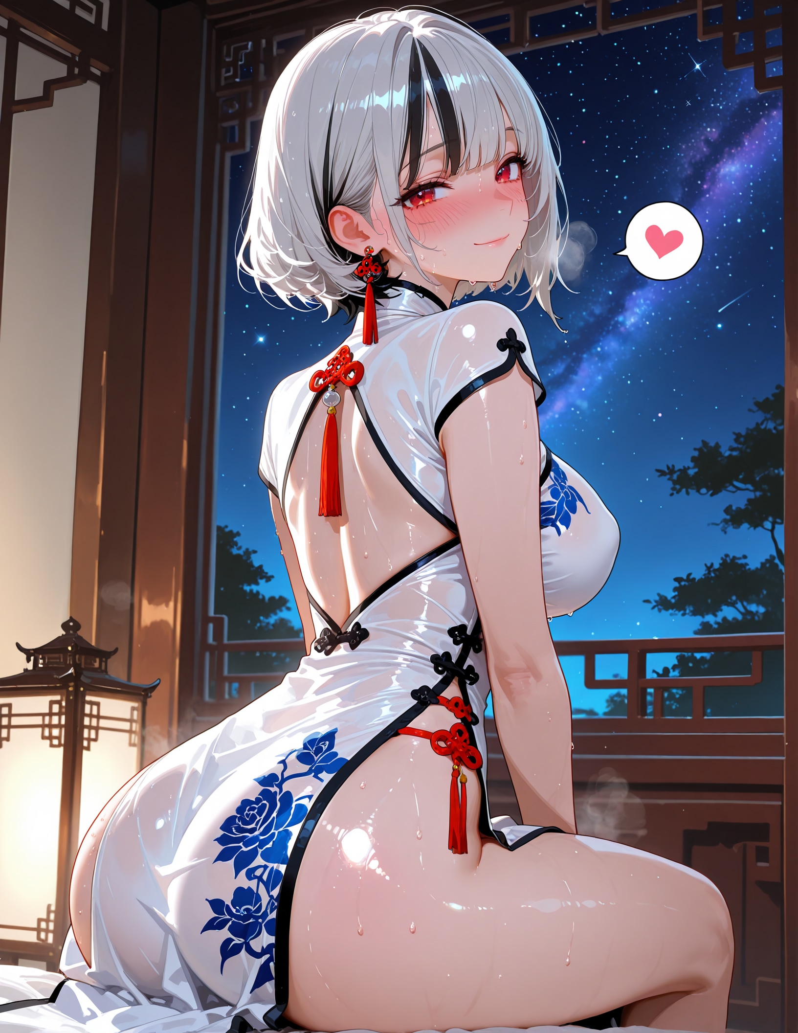 白いチャイナドレスの娘♪