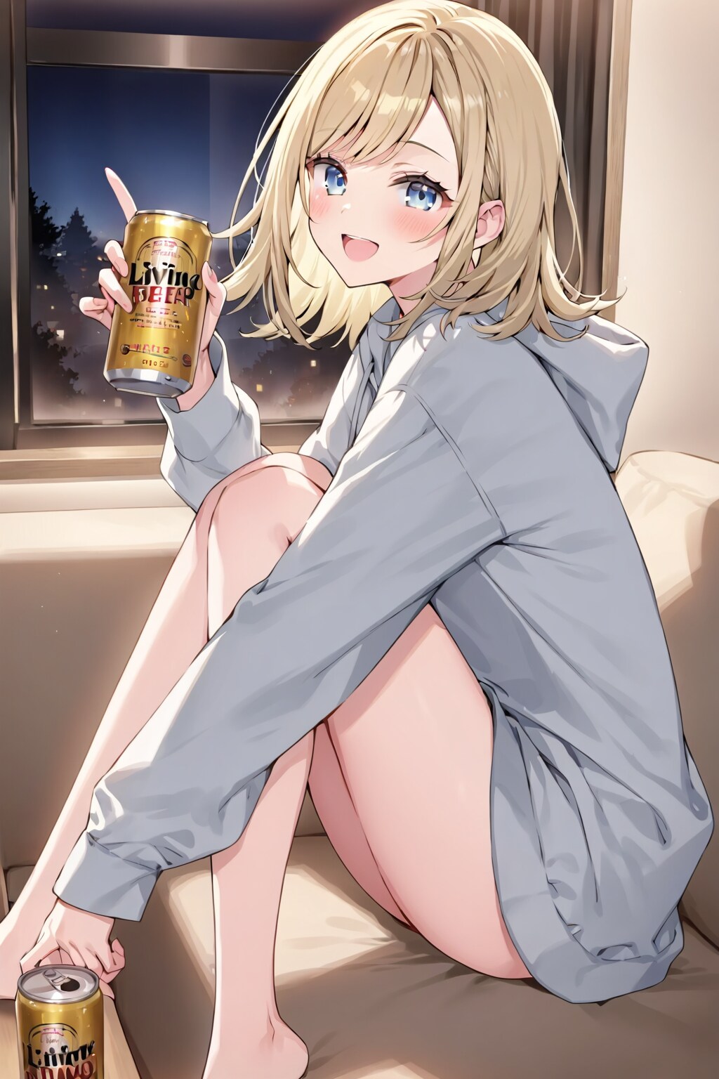 ビールを飲む女１７