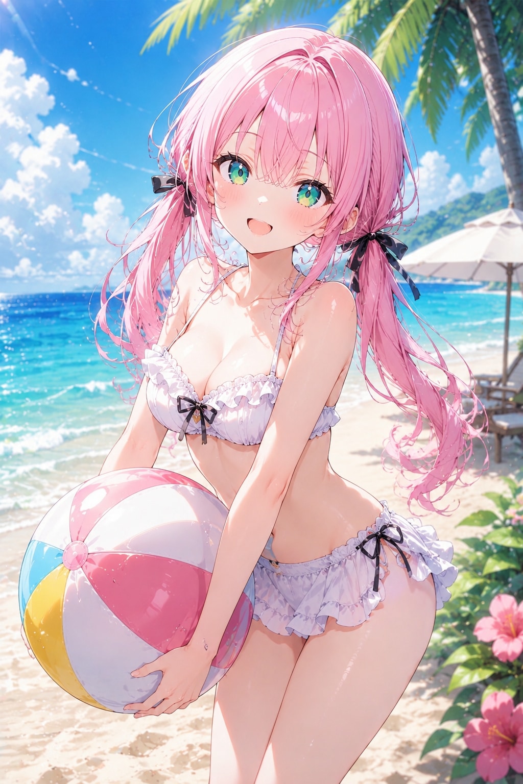 フリルビキニの桃花