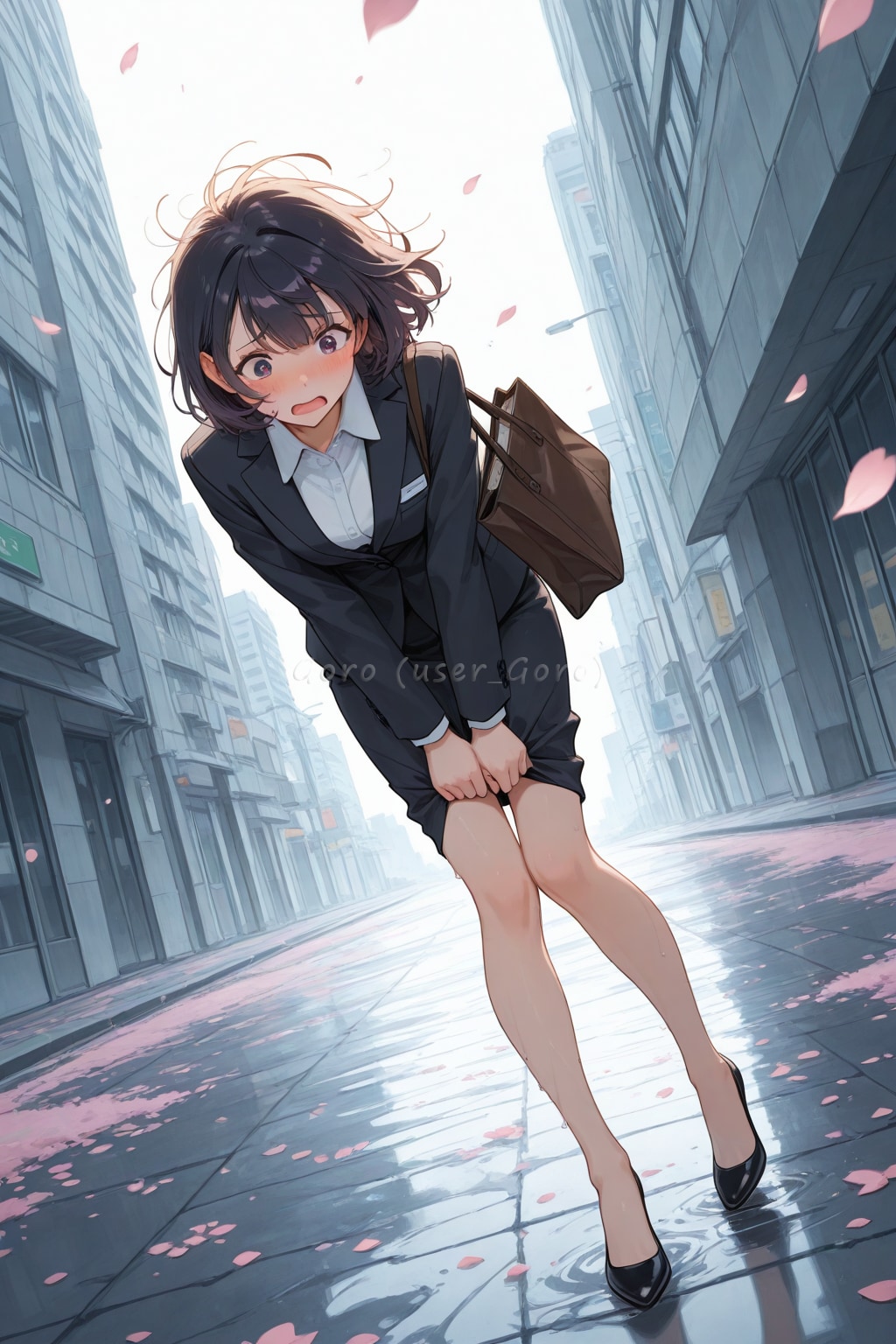 新人OL朝の災難 | の人気AIイラスト・グラビア