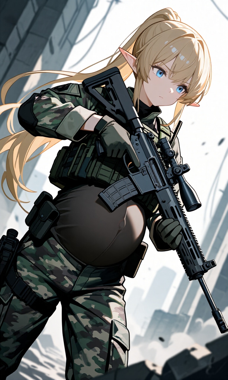 異世界ミリタリー妊婦シリーズその１１８ | の人気AIイラスト・グラビア