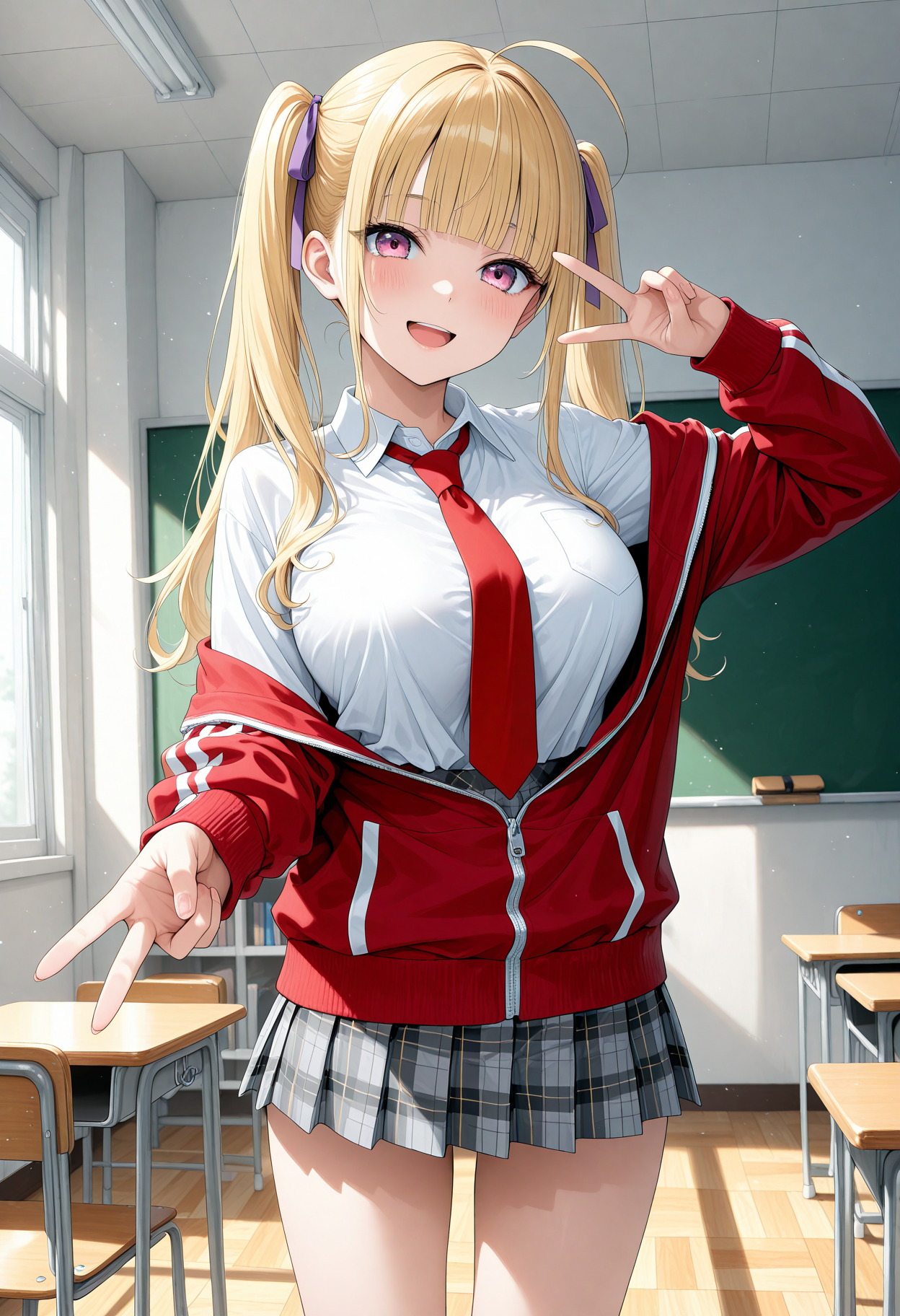 金髪ツインテJK | の人気AIイラスト・グラビア