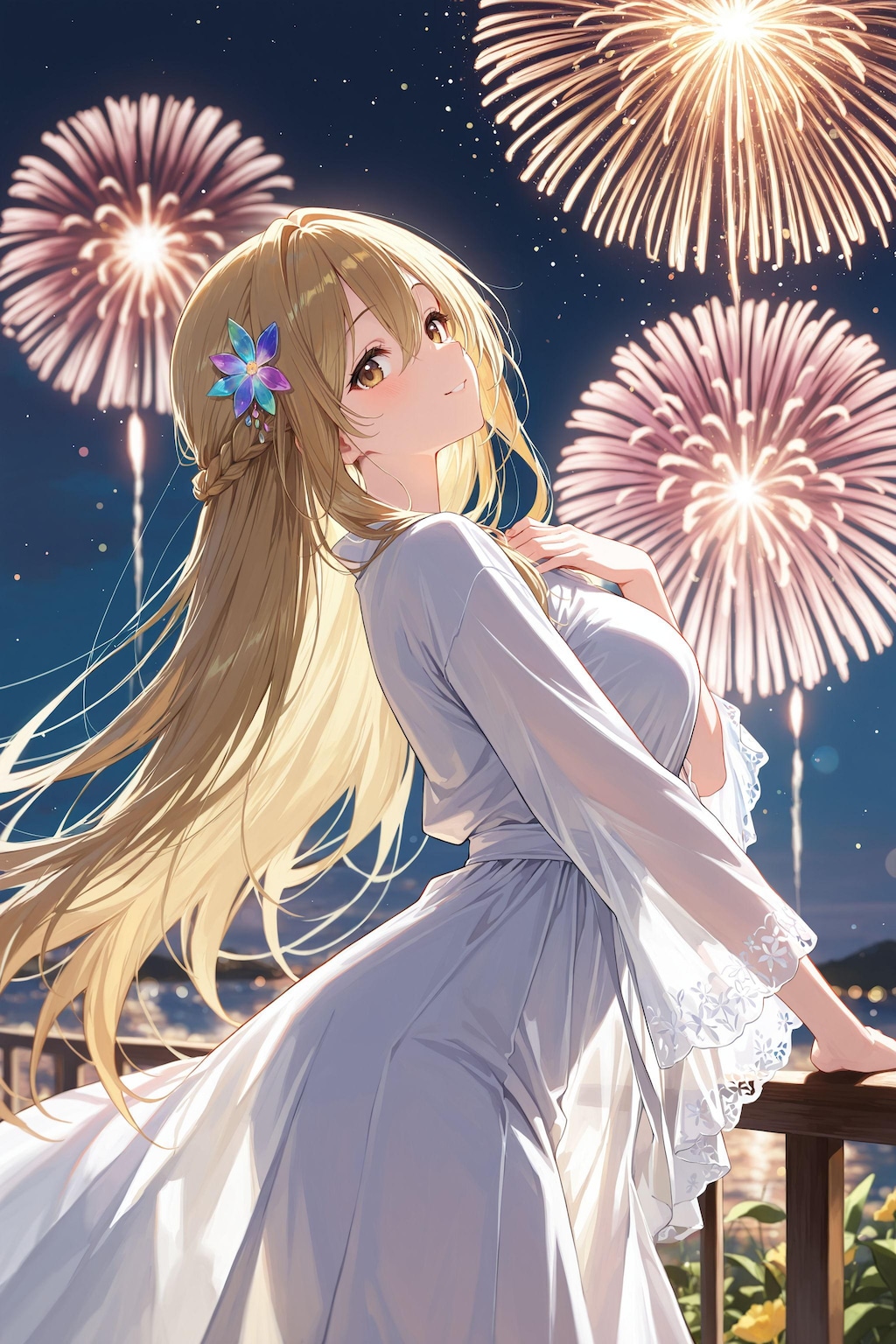 【歌：Lanterns in the Breeze】異世界学園の少女（花火）