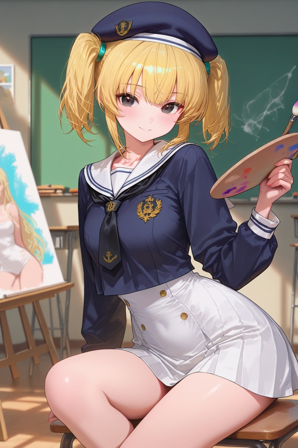 放課後の美術室にて