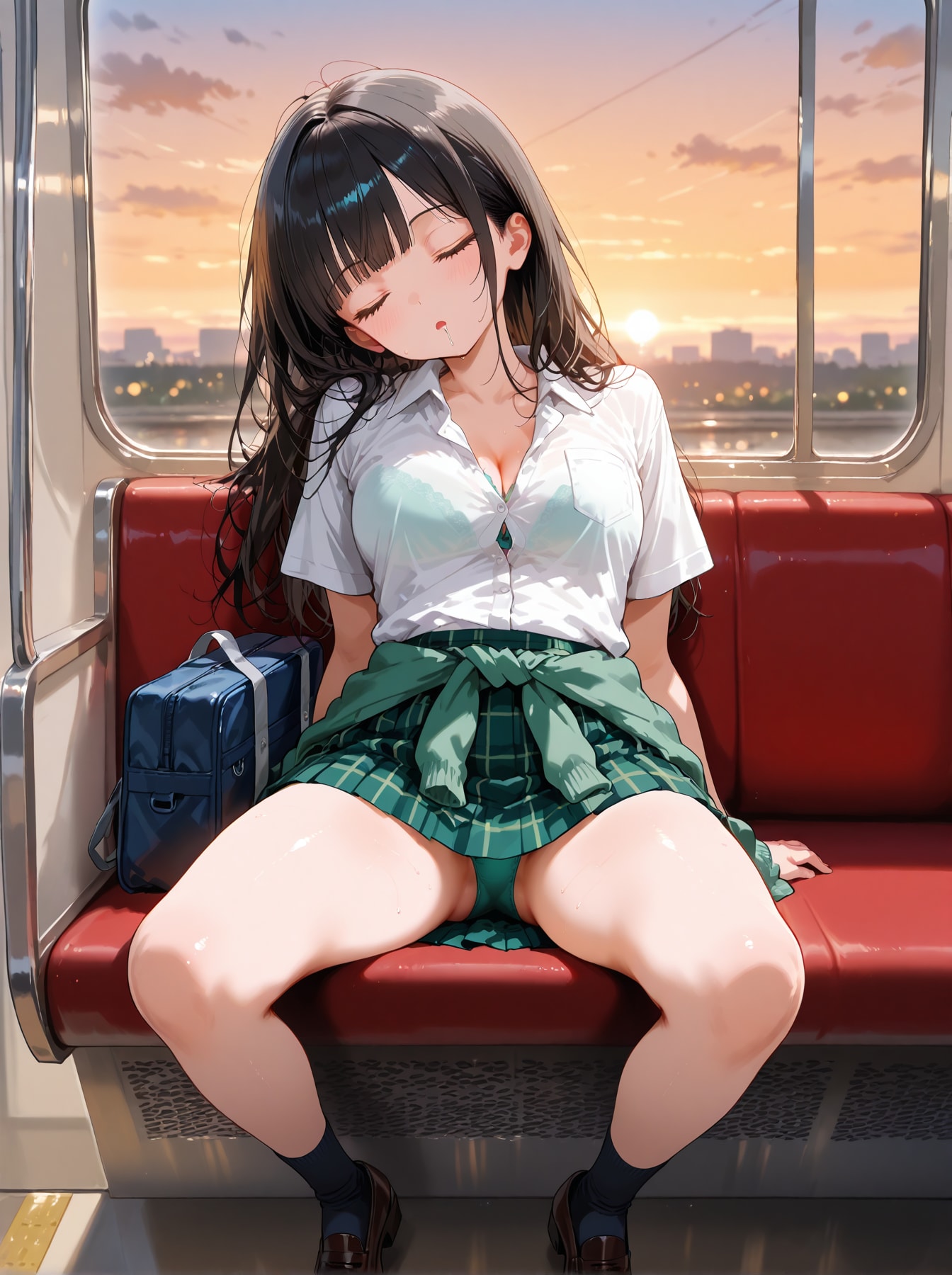 [12枚] パンちら×電車