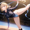 金髪ショート新体操美少女 2枚目