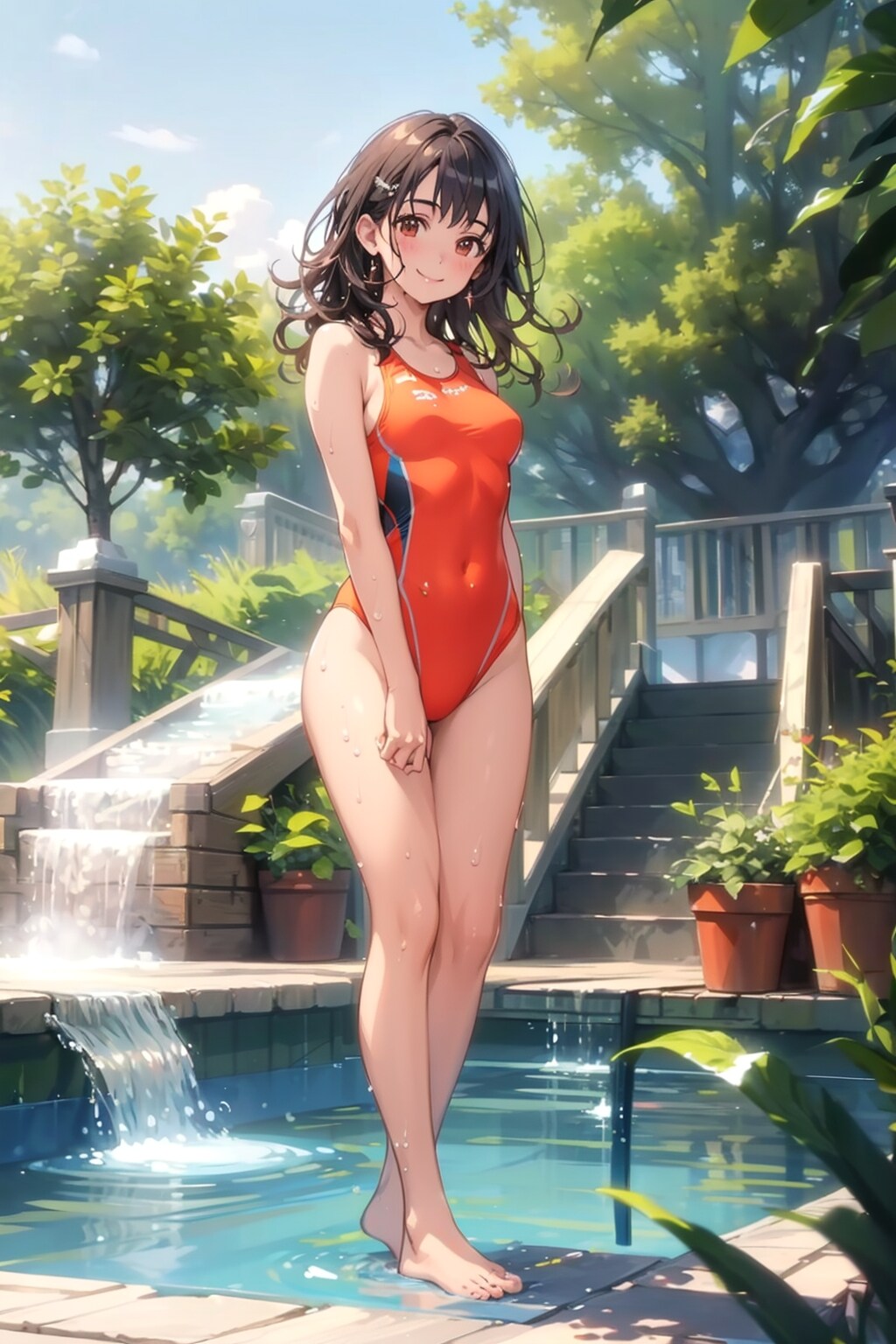 新しい水着、どうかなぁ！？