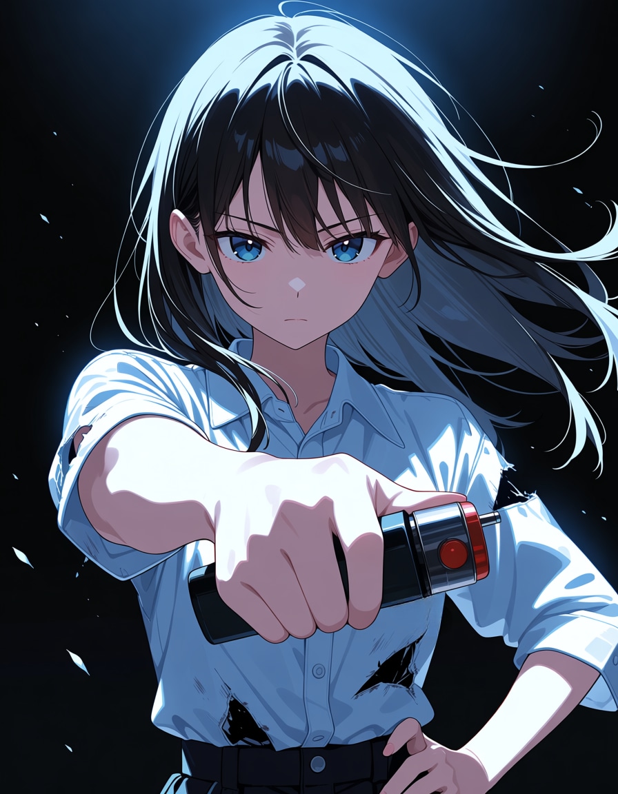自爆スイッチを押す少女