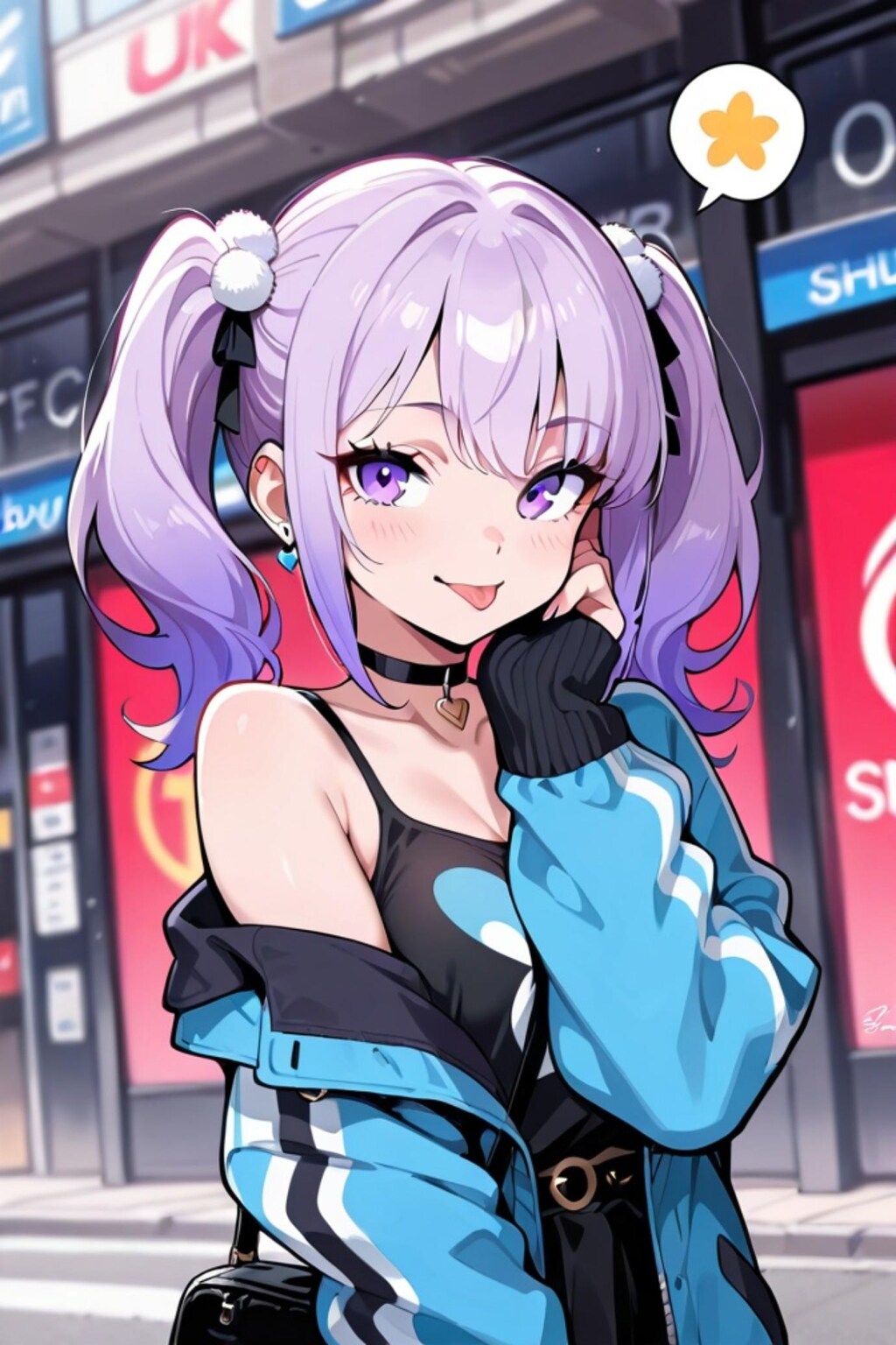 ツインテールの紫髪ちゃん