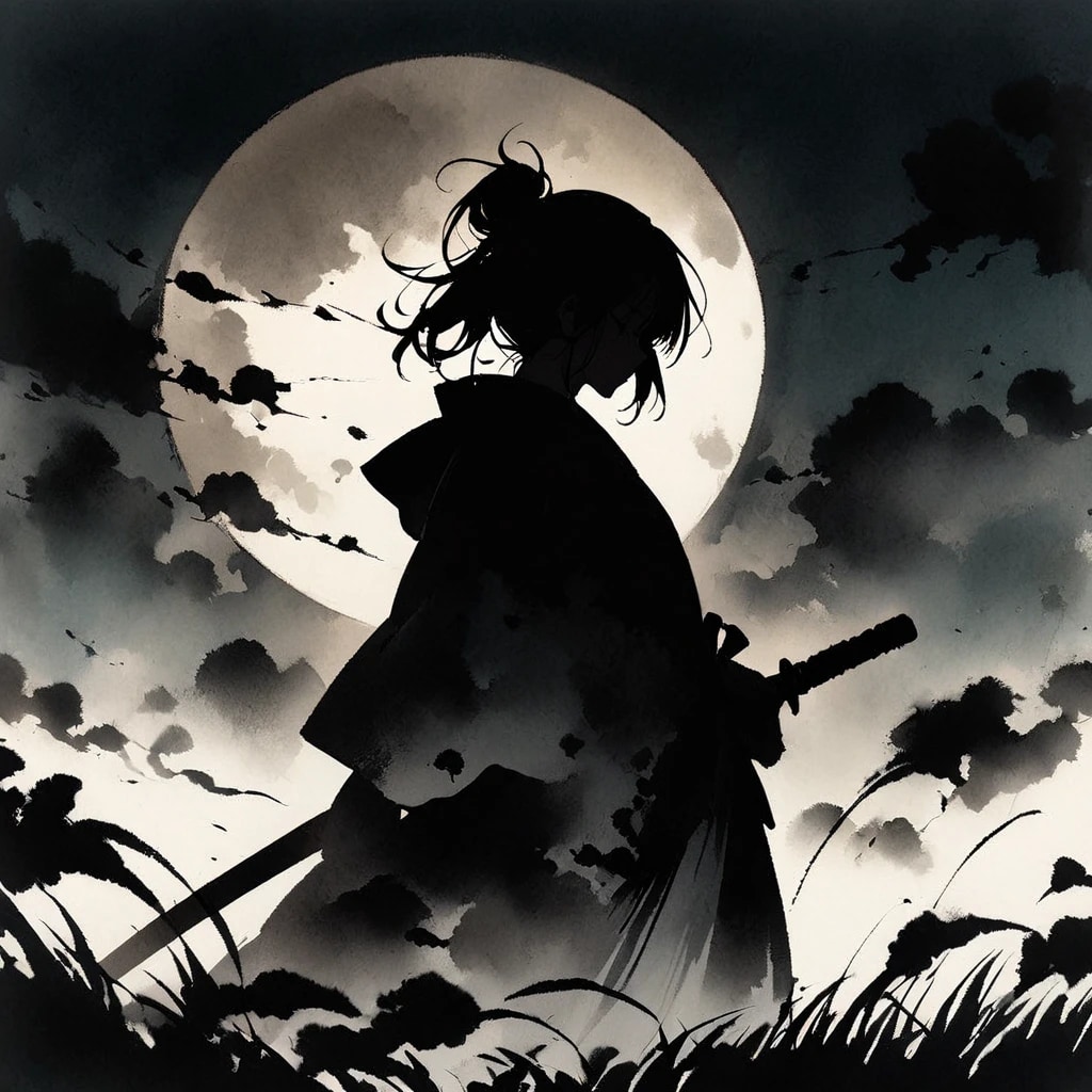 月下の侍 | の人気AIイラスト・グラビア