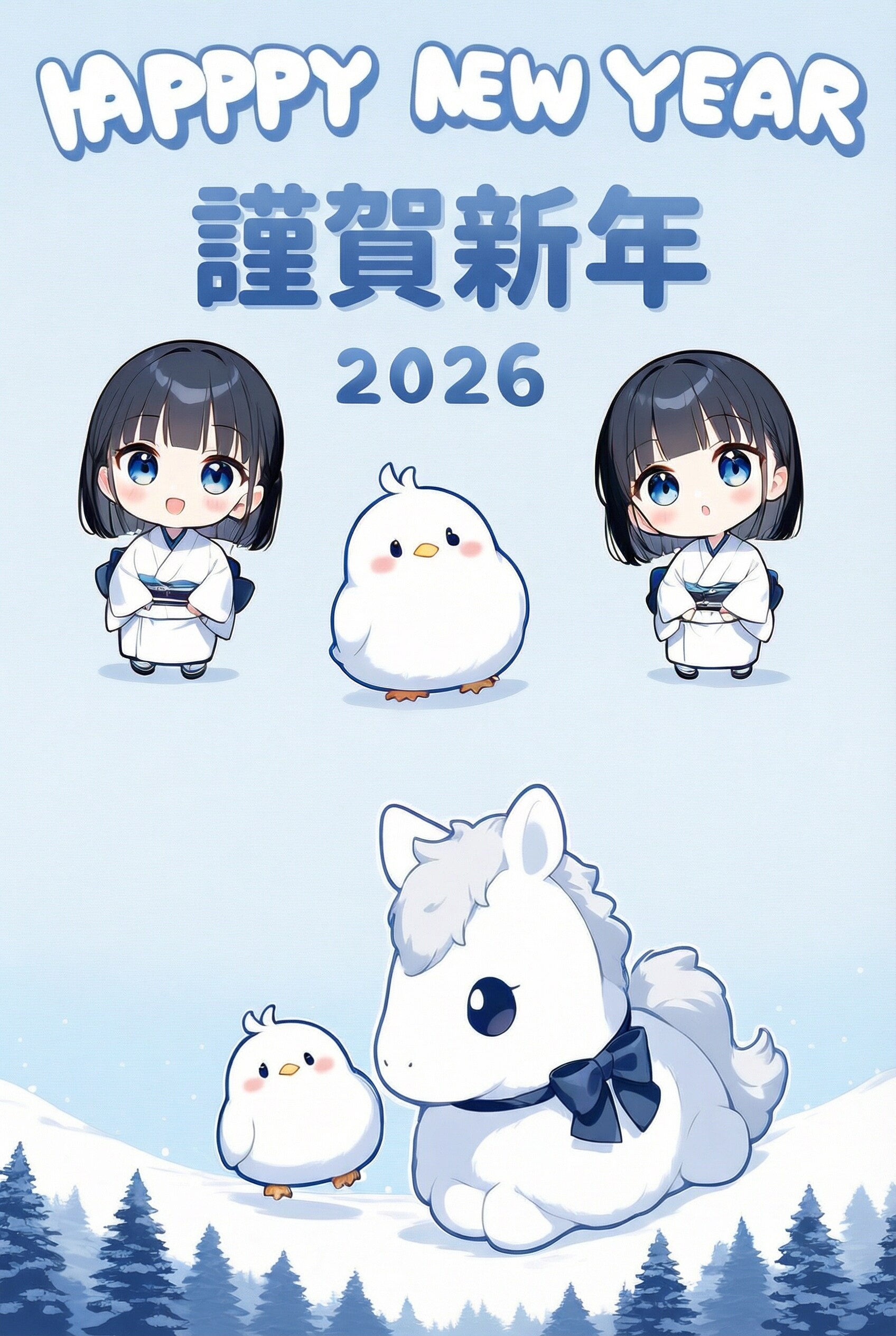 ちび姫年賀状2026 | の人気AIイラスト・グラビア