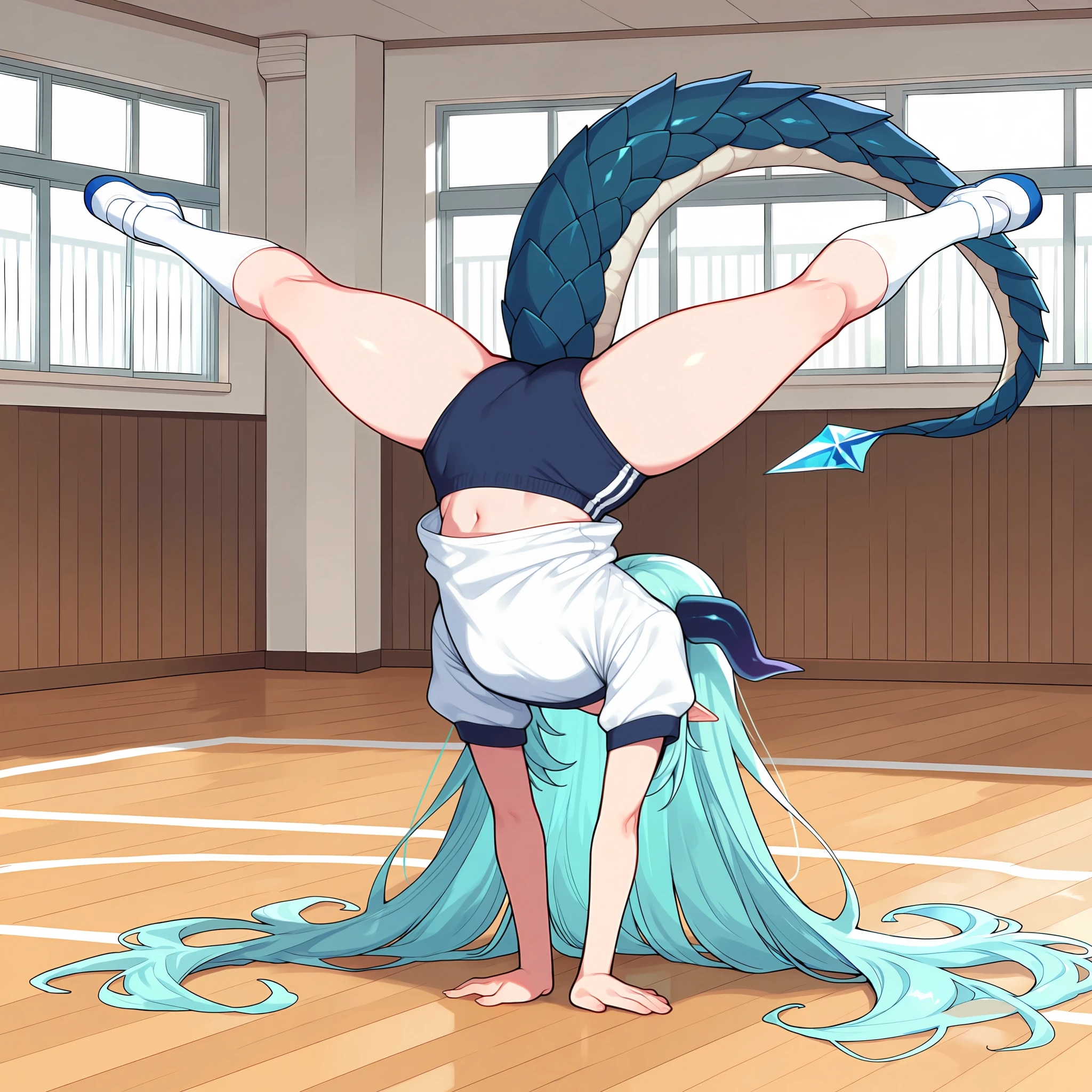 側転中　竜娘さん