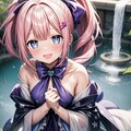 A girl playing with water 5枚目
