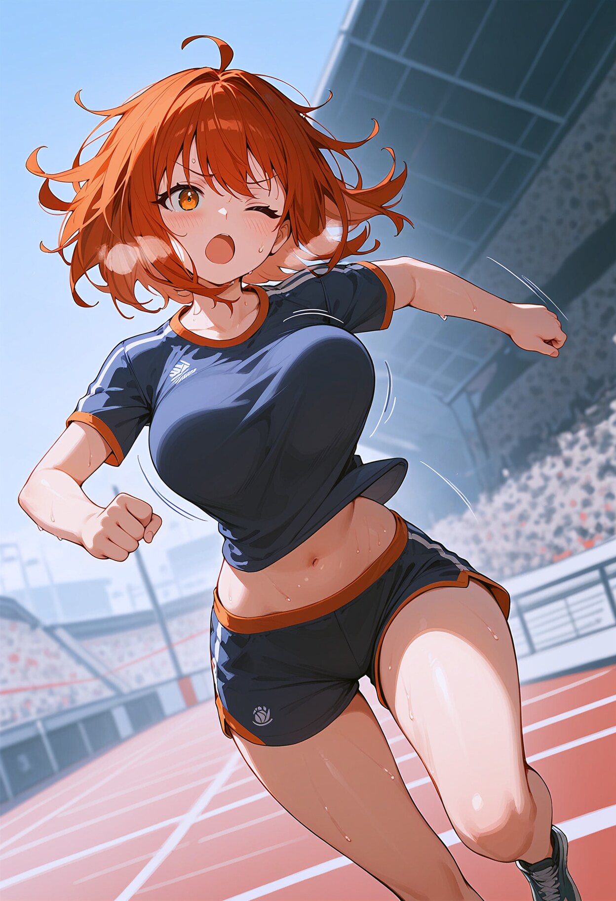 ひゃぁんっ んっ… ま、まだ…走らなきゃ…っ