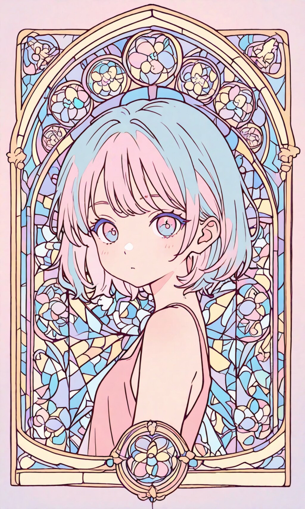 Stained glass girl