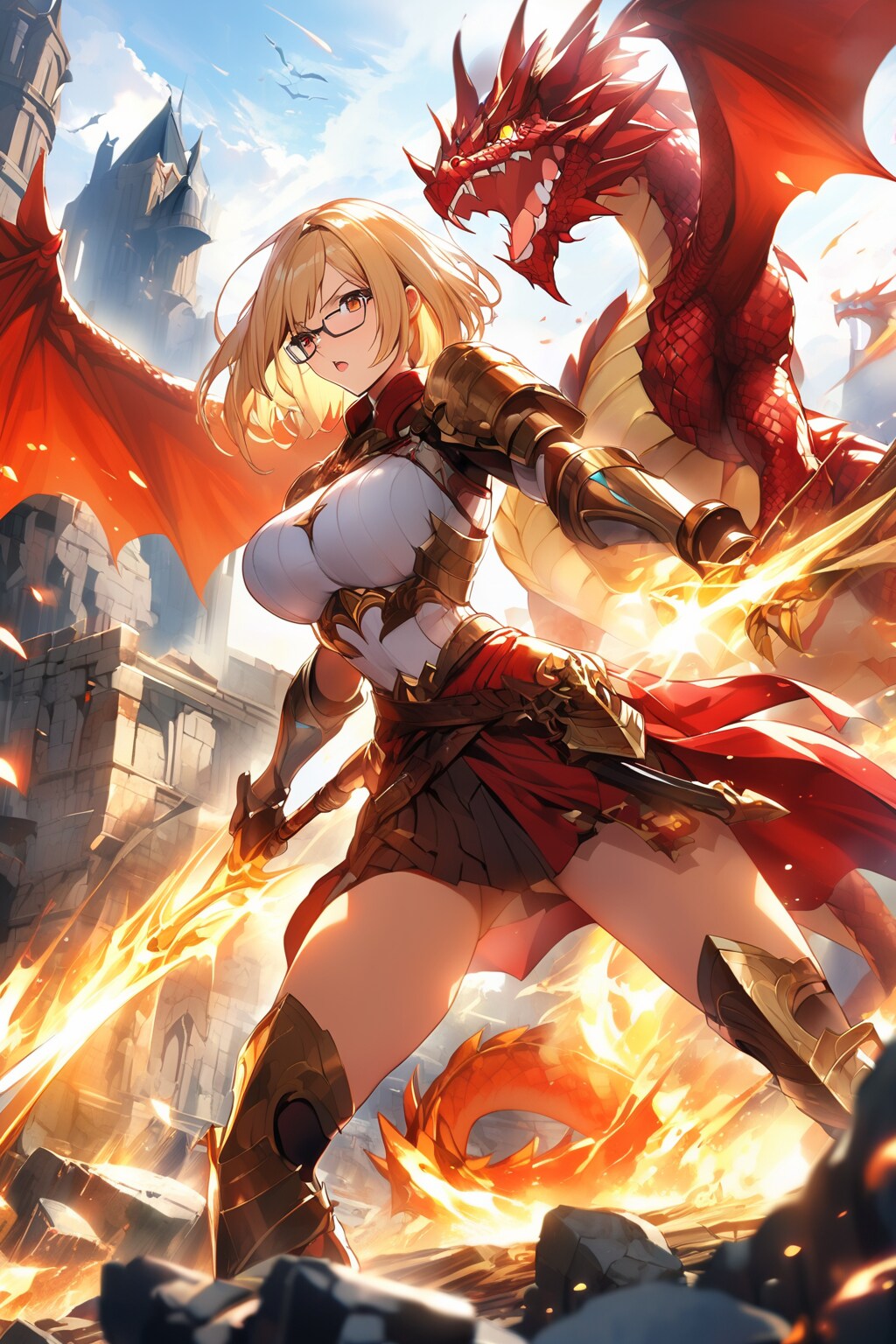 那智暴虐の邪赤龍！　相手にとって不足なし！ | の人気AIイラスト・グラビア