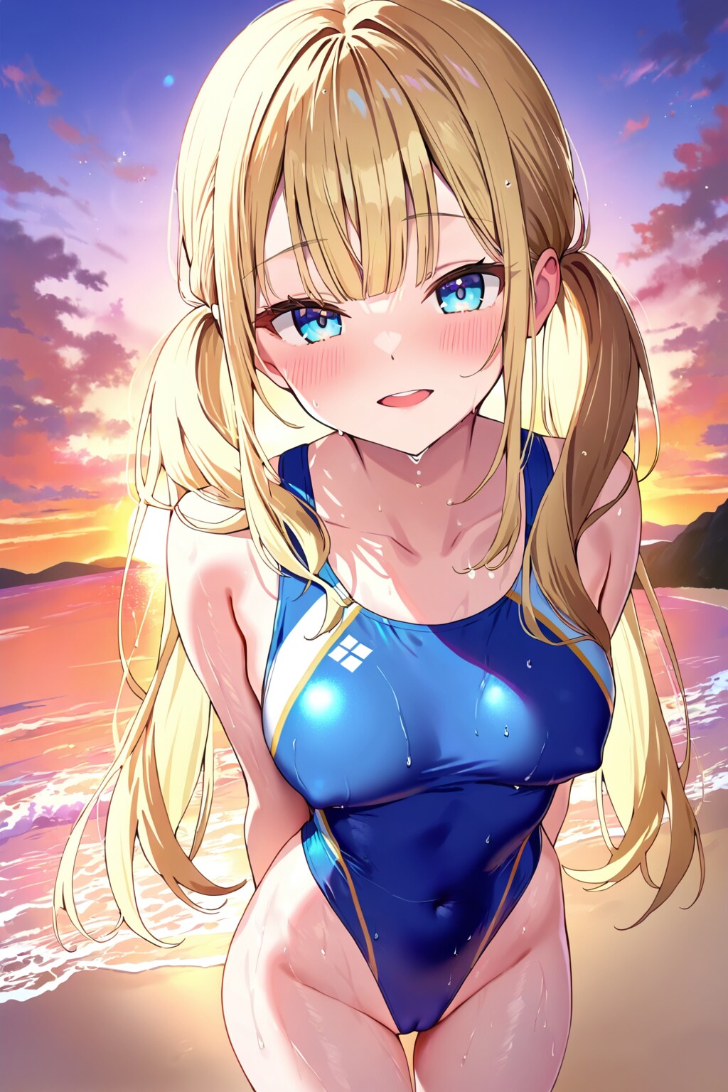 夕焼けに染まる彼女