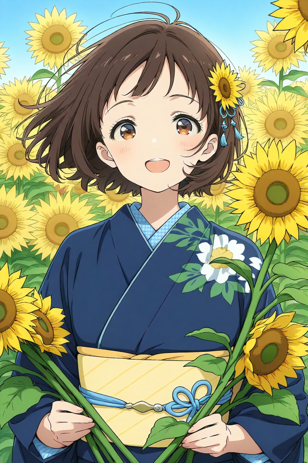 笑顔な向日葵 | の人気AIイラスト・グラビア