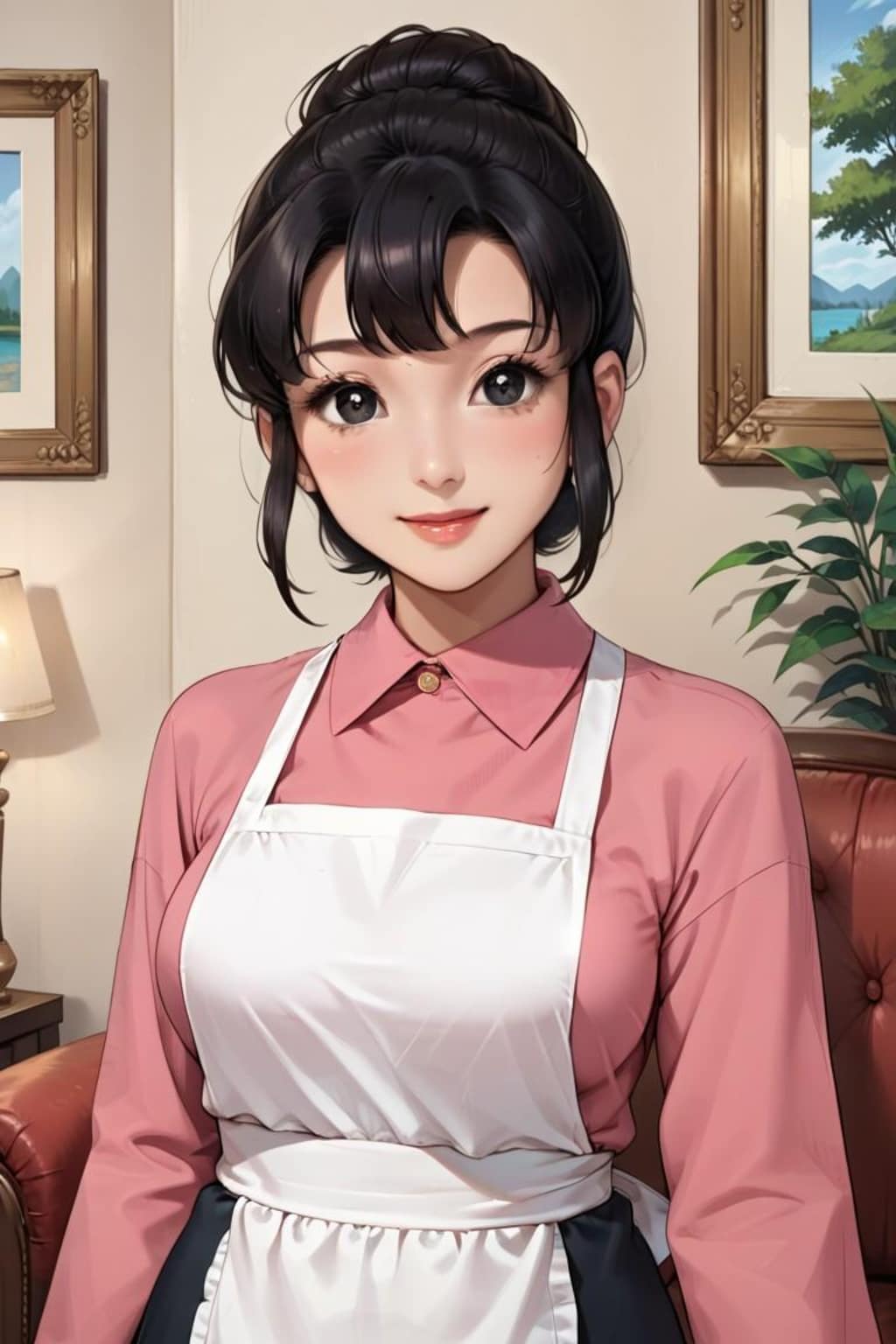 エプロン姿の友達のママ