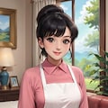 エプロン姿の友達のママ 7枚目