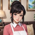 エプロン姿の友達のママ 2枚目