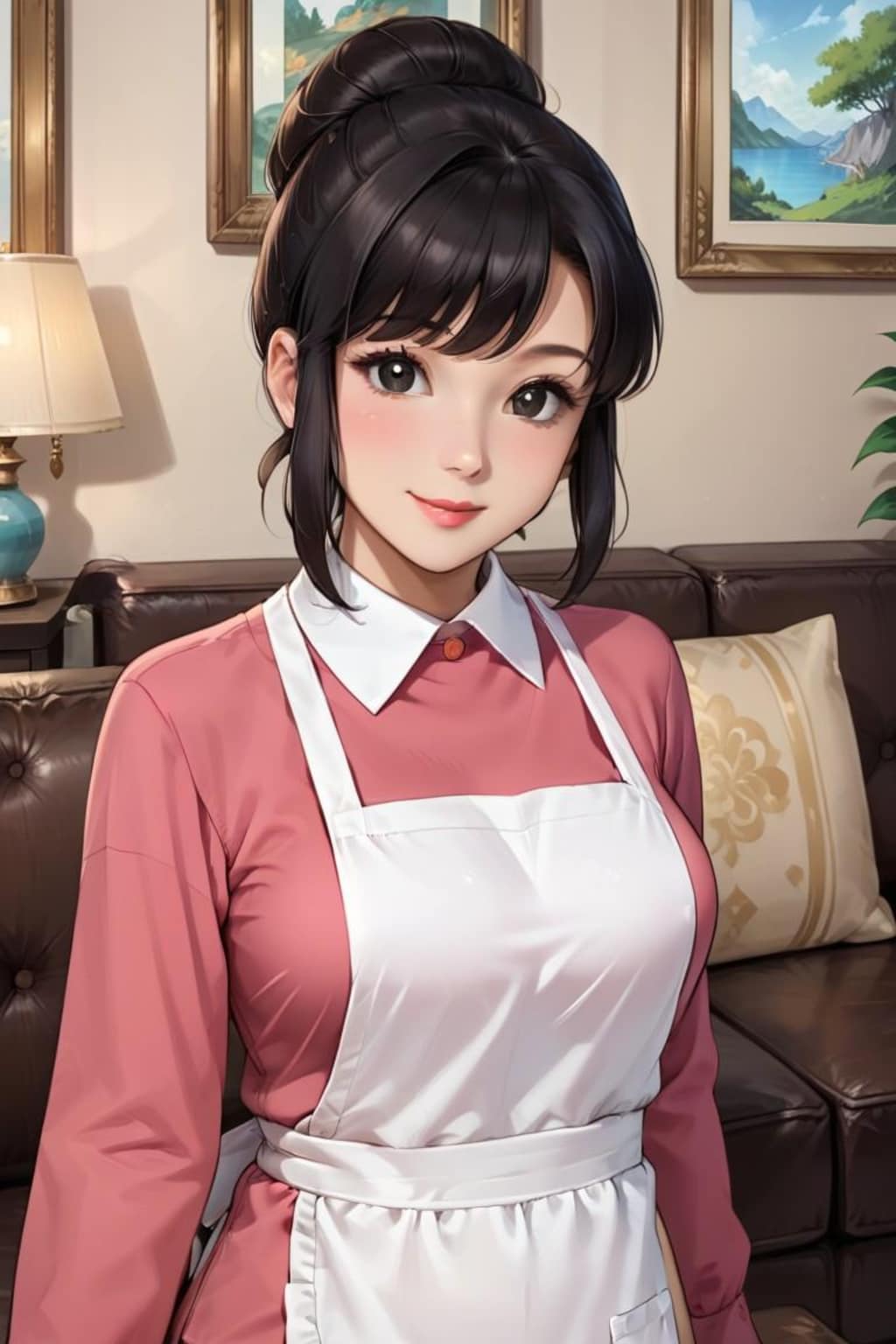 エプロン姿の友達のママ